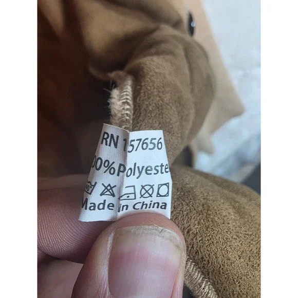 Unbranded Camel Tan Faux Fur Button Front Jacket with Pockets RN 157656 - Picture 8 of 9